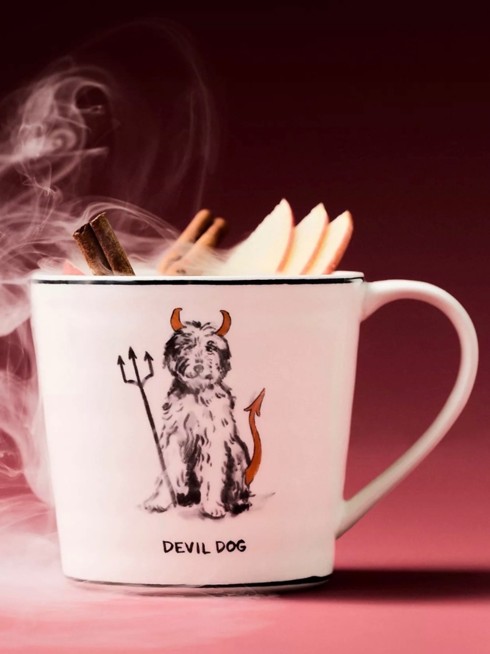 NWT-Anthropologie Devil Dog Halloween Mug | Rare Coffee Cup